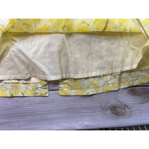 April Cornell Dress S Yellow Floral Midi Boho Country Cottage Faux Wrap NWT - Picture 8 of 10